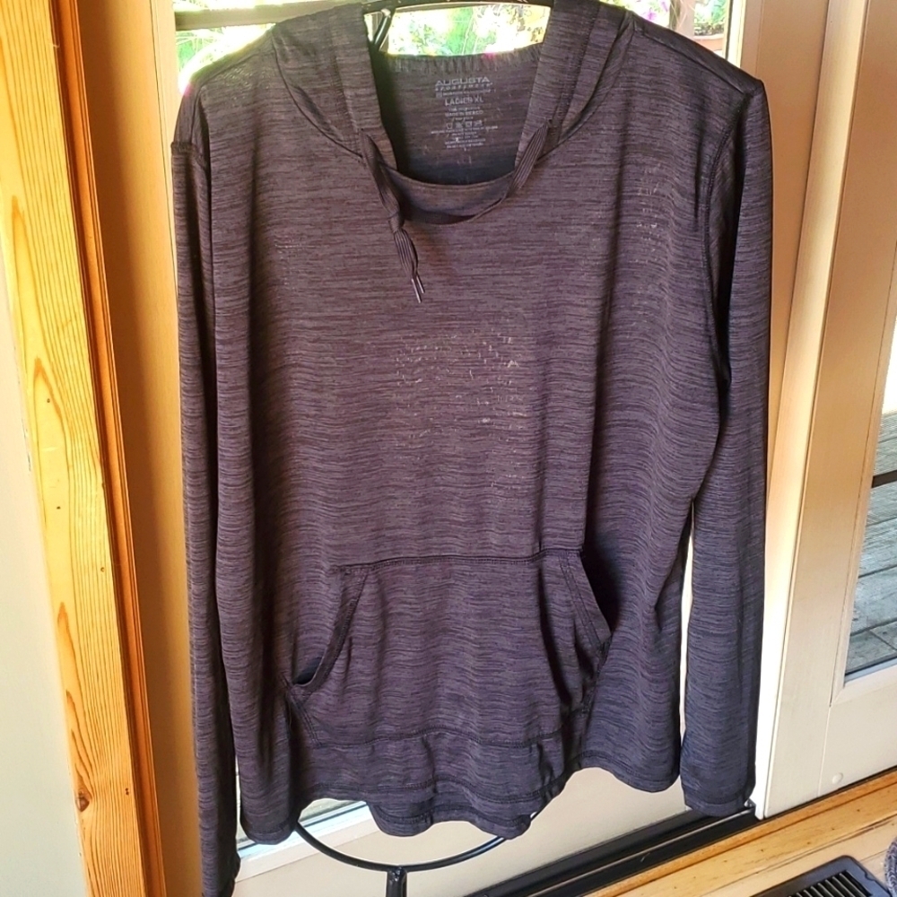Augusta Sportswear Long Slv Moisture Management Grey Sz. XL Hoodie‎